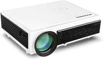 ROCKBIRDS Video Projector 5.8 inchesTFT LCD Home Big Theater Projector Support 1080P HDMI VGA AV USB for Home Entertainment,Party and Football Games