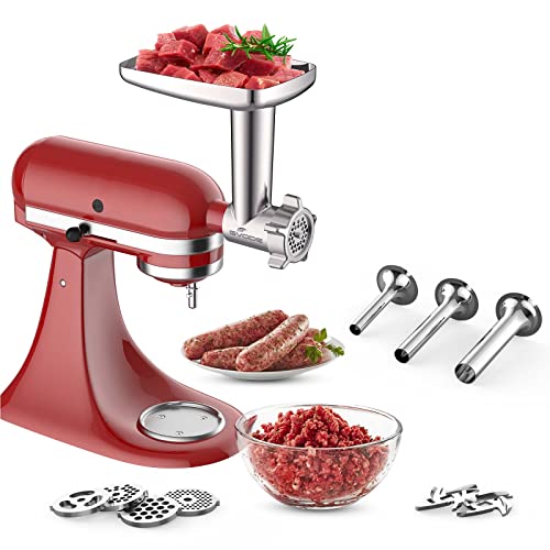 Metal Meat Grinder Attachment for KitchenAid Stand Mixer,Meat Grinder