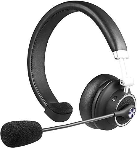 Wireless Bluetooth Headset, kiwitatá Noise Cancelling V5.0 Cellphone Trucker Driver Headset with Mic for Business Office Meetings Call Center Skype