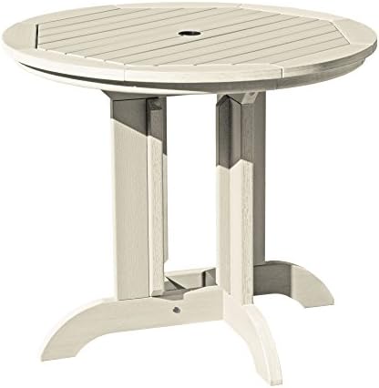 Highwood Round Dining Table, 36", Whitewash