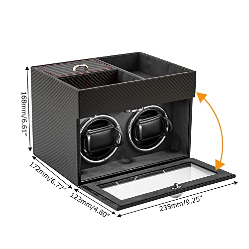 Double Watch Winder- Automatic Watch Winder with Jewelry Organizer