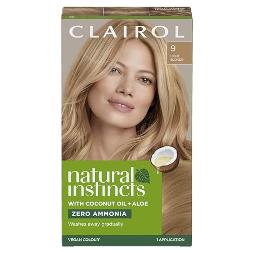 Clairol Natural Instincts Tinte para el cabello semipermanente sin amoniaco, 9 rubio claro