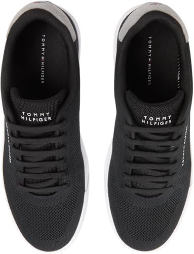 Uomo Sneakers Court Knit Profilo Basso, Nero (Black), 43