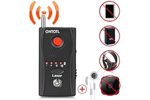 Anti-spy Camera Bug RF Detector,ONTOTL Wireless Bug Detector Hidden Camera Lens Detector Radio Wave Signal Detect Full-range 