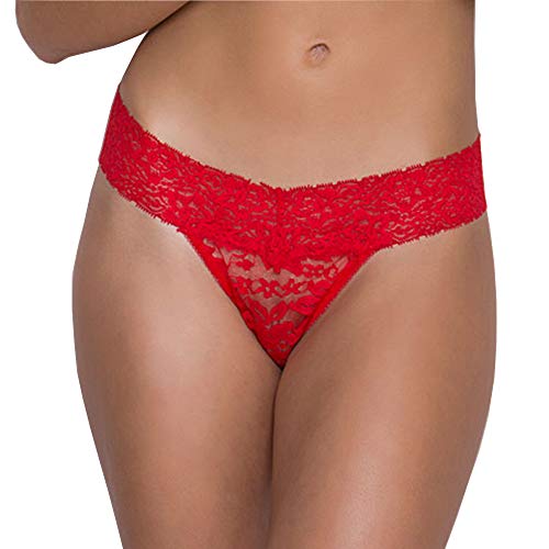 NIMRA FASHION Women’s Polyester Lace Thong Panty (Red, Free Size, Fit for Waist 30, 32, NIMRA FASHION Women’s Polyester Lace Thong Panty (Red, Free Size, Fit for Waist 30, 32,