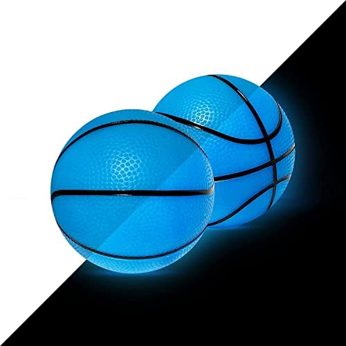 5'' Glow in The Dark Mini Basketball Blue Glow in The Dark Basketball
