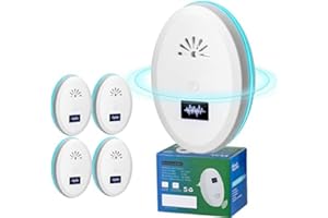 LXPVSA Ultrasonic Pest Repeller,4 Pack Upgraded Mouse Repellent,Electronic Rodent Repellent,Pest Repellent Ultrasonic Plug in,Rat Mice Repellent,Spider Repellent for Rodent,Spider,Bugs,Rats,Mouse,Cockroaches