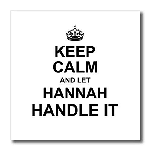 3D Rose Keep Calm and Let Hannah Handle It-Funny Personal Name Iron On Heat Tra…