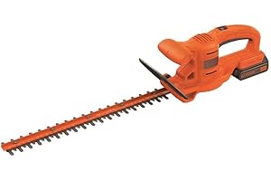 BLACK+DECKER 20V MAX Hedge Trimmer, Cordless, 18 inch Blade, Reduced Vibration, Battery and Charger Included (LHT218C1)