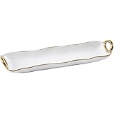 Pampa Bay Handle with Style Cracker Tray (White and Gold)