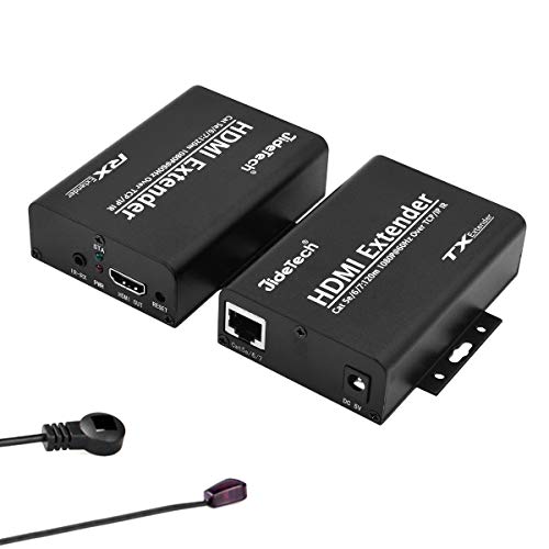HDMI Extender Over Single Cat5e/6 Cable with IR Up to 395 Feet 120m Supports 1080P HDCP