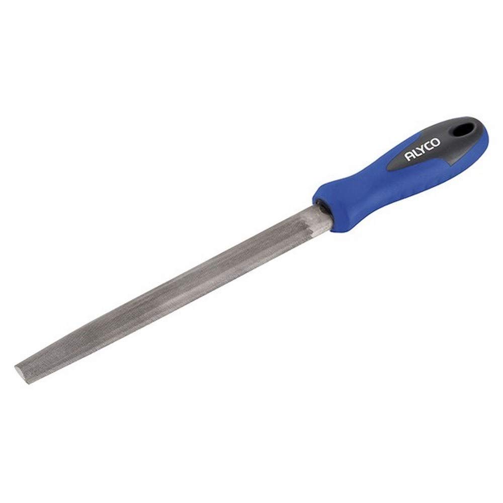 Alyco 197510 Half-Round File - 150 mm - Two-Material Handle - Serrated
