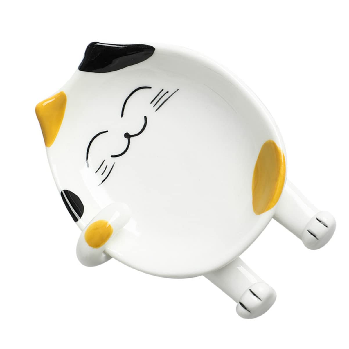 HEMOTON Ceramic Cat Spoon ceramic spoon rest kitchenware rack cat spoon rest Rest, Cat Spoon