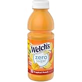 Welch's Zero Sugar Juice, Tropical Punch, 16 Ounces (Pack of 6).