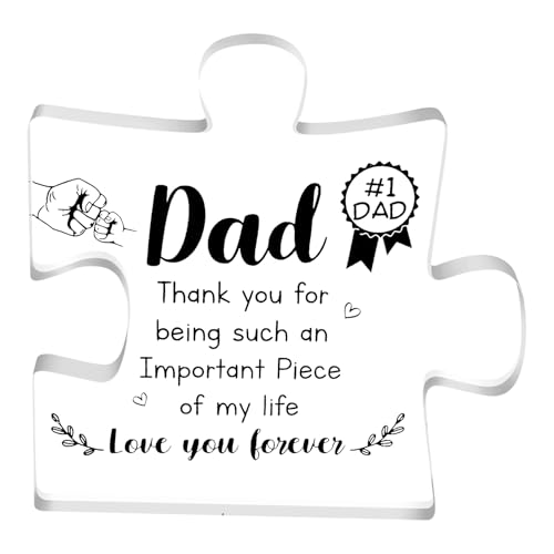Puzzle Acrylic Plaque, Gift for Dad, Acrylic Ornaments,Dad Gifts from Son,Dad Presents,Dad Birthday Gifts,Gifts for Him,Love,Romantic Gifts for Him,Gift Ideas for Dad,New Dad Gifts