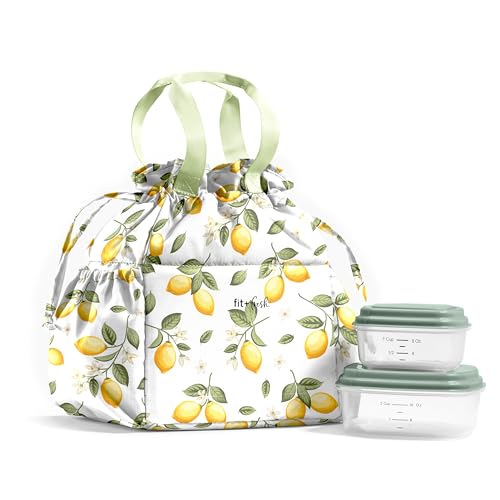 Fit & Fresh Cromwell Cinch Lunch Bag for Women | Insulated Lunch Box with Conta…