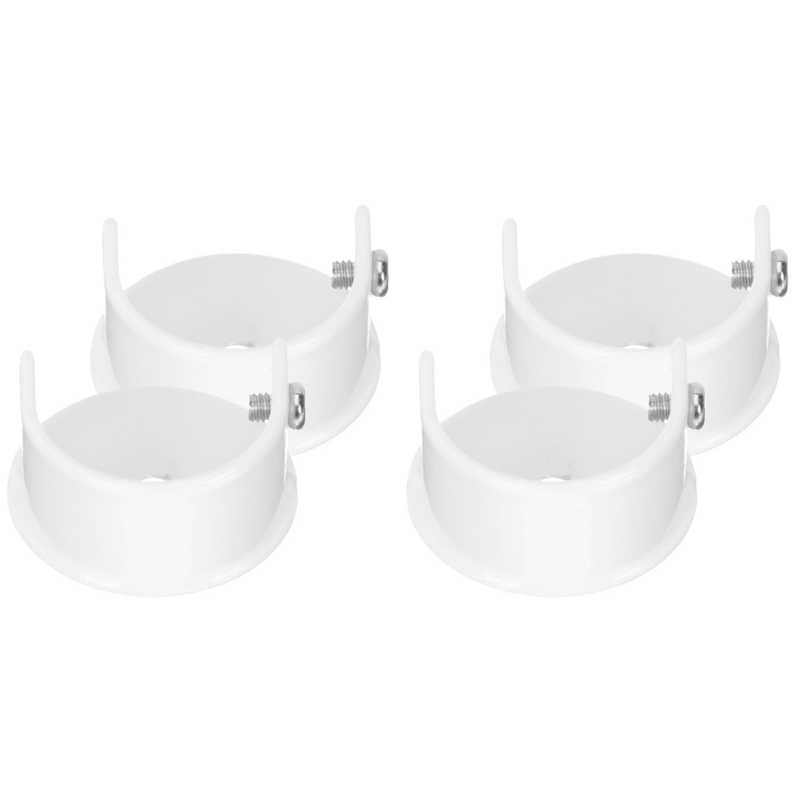 2 Pcs 28Mm Curtain Rod Bracket Sturdy Alloy Wall Support for Easy Installation Classic White Design for Home Use