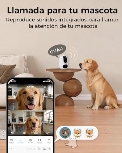 VIRTAVO XD1 Indoor WiFi Surveillance Camera 1080P Dual Lens, 2 Views in 1 Screen, Night Vision, Smart Tracking, Two-Way Audio, PTZ 360° for Baby/Pets/Home Security