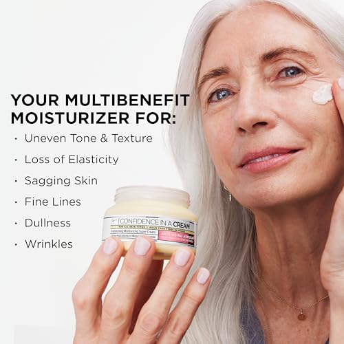 IT Cosmetics Confidence in a Cream - Hydrating & Anti Aging Face Moisturizer, Visibly Reduces Fine Lines & Wrinkles, Up To 48H Hydration, Repairs Skin Barrier, Squalane & Ceramides, For All Skin Types