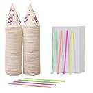 200 Snow Cone Cups 6 Oz and 200 Spoon Straws