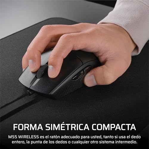 M55 Ratón Ligero para Juegos FPS con Cable – Negro