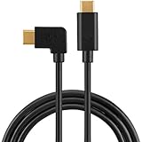 Right Angle USB C to USB C Cable, CableCreation 6.6ft Type C Cord(3A), Compatible MacBook, Samsung Note 8, Pixel XL 2 etc, 2M Black