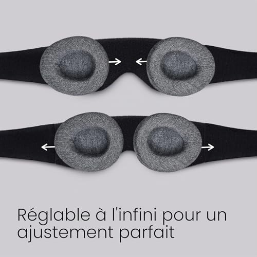 Manta Sleep Sleep Mask - 100% Blackout Eye Mask - No Eye Pressure - Adjustable Eye Cut - Sleep Mask for Light Sleepers and Travellers