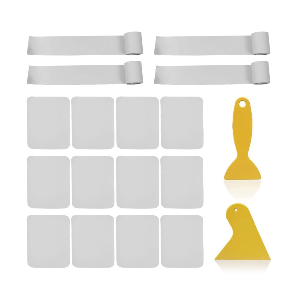 MiOYOOW 18PCS Kayak Repair Kit, Waterproof PVC Repair Patches with 2 Repaired Shovels for Inflatable Boat Canoe Kayak Raft