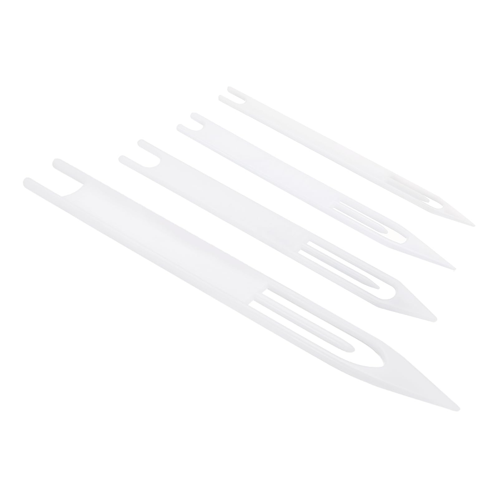 PATIKIL Fishing Net Repair Kit, 4 Pcs Plastic Fishing Net Sewing Needles 2#, 5#, 7#, 9# Fishing Netting Needle Shuttles for Fishing Net Repairing, White