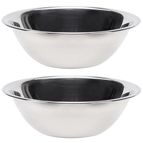 Vollrath (47935) Economy Mixing Bowls, Set of 2 (5-Quart, Stainless Steel)