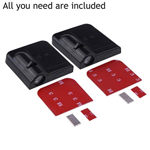 2Pcs for Jeep Car Door Lights Logo Projector, Universal Wireless Car