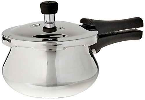 Prestige 2-Liter Deluxe Alpha Induction Base Stainless Steel Baby Handi, Small, Silver