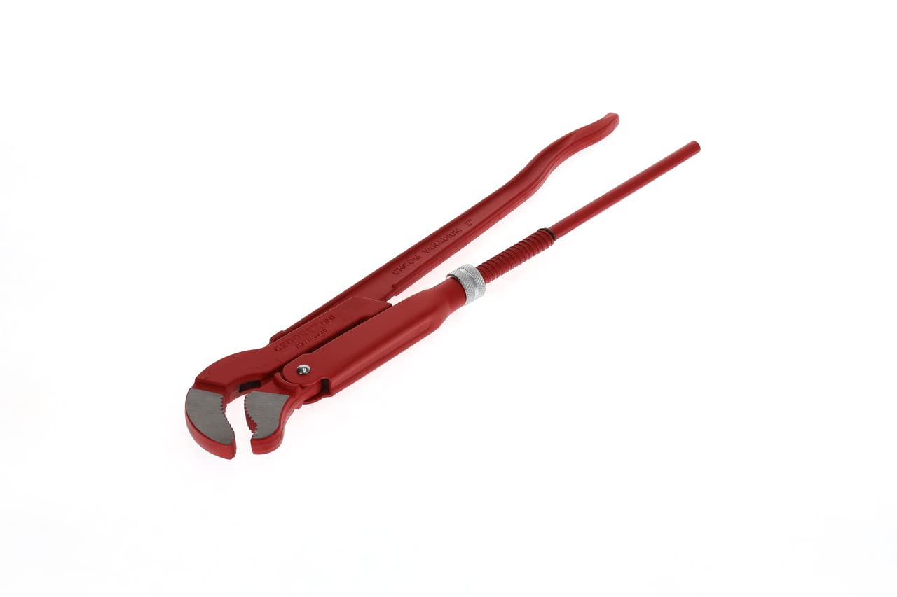 GEDORE red 45° Angled elbow pipe wrench, Clamping width 67 mm/2", S-jaw, Solidly built, Offset teeth, R27140020