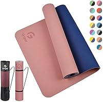 Gruper ヨガマット 6mm エクササイズマット フィットネスマット トレーニングマットTPEリング保護素材 軽量 耐久性 肌に優しい 両面の滑り止 屋内運動 ピラティスマット持ち運び 収納簡単 商品名称