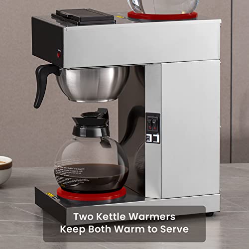 SYBO 12Cup Commercial Drip Coffee Maker, Pour Over Coffee Maker Brewer