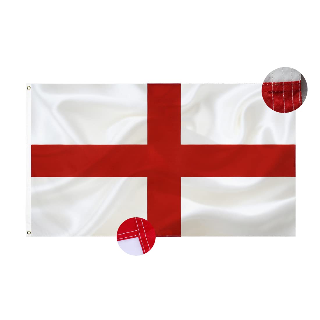 England flag British Flag 3x5FT -(90x150cm) Sewn Stripes Outdoors Indoors St George's Cross flag United Kingdom flag uk Flags Brass Grommets