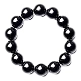 12MM Black Tourmaline Crystal Bracelet, 3A Grade