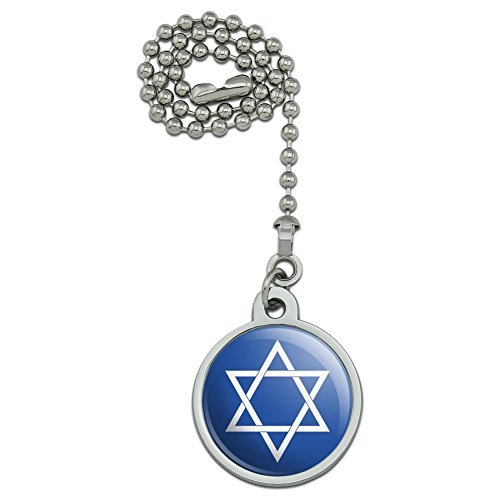 Star of David Jewish Israel Ancient Religion Symbol Ceiling Fan and Light Pull Chain