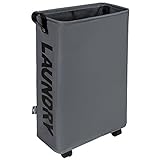 DOKEHOM Slim Laundry Basket with Leather Handle on