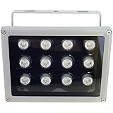 AUTENS IR Illuminator 850nm 12-Led Wide Angle IP67 Waterproof Night Vision IR Infrared Light for IP Camera CCTV Analogue Security Surveillance Camera with 12V DC Power Adapter (90 Degree)