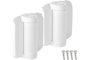 D&D Technologies TCHD1AS3WTS TruClose Heavy Duty Self Closing Gate Hinges, for Metal Gates up to 154 Pounds, No Alignment Legs, for Square Gate Frame and Post, White, 2 Count