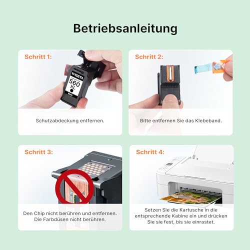 PG-560XL CL-561XL Cartridges Compatible with Canon 560 561 Printer Cartridges Multipack Ink Cartridge for Canon 560XL 561XL for Pixma TS5350 TS5351 TS5352 TS5353 TS7450 TS7451 (Black, Colour, Pack of 2)