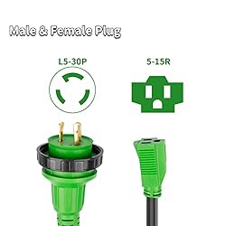 RVMATE Marine Shore Power Boat Adapter, 30amp Male