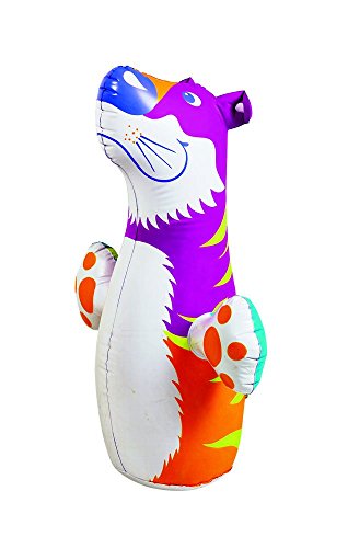 NHR Hit Me Inflated Toy for Kids Inflatable Tiger Toy Water Filled Base BOP for Toddlers PVC Punching Bag for Kids (Multi) Toy Review India (Iknoor World )