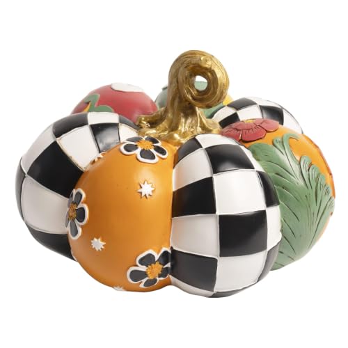 Bechivie Black White Checkered Pumpkin