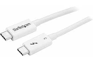 StarTech.com 1.6ft (50cm) Passive Thunderbolt 3 Cable, 40Gbps, 100W PD, 4K/5K Video, Thunderbolt Cable, Compatible with USB4/