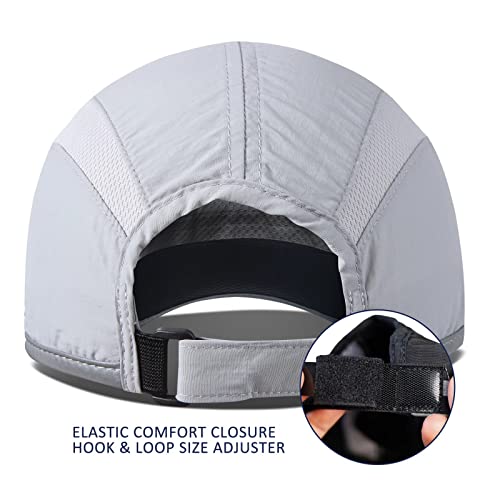 GADIEMKENSD Running Cap Nylon Baseball Caps Cool Breathable For Men Running Hat Run Cap Sporting Goods Hats Quick Drying Soft Thin Light Mesh Sport Hat Black