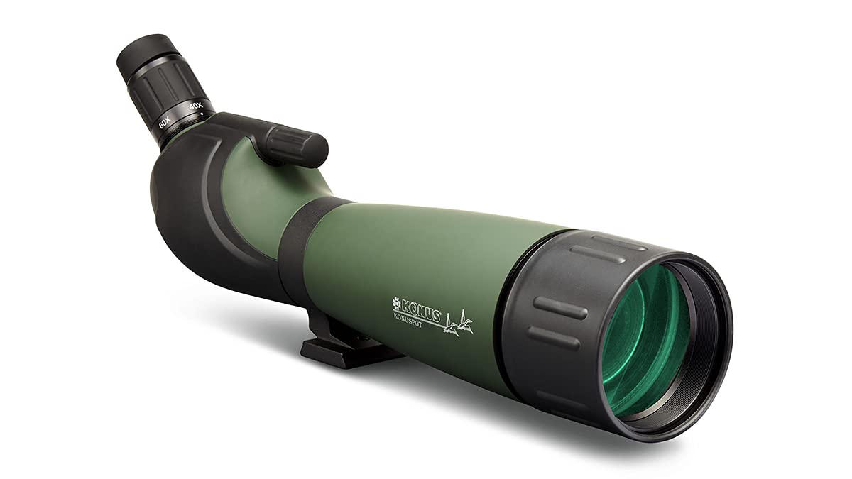 KONUS | KONUSPOT-65 Hunting and Shooting Spotting Scope Ideal for Birding Watching Even at Dawn and Dusk, Zoom/Diameter 15-45x65, Equipped with Table Tripod and Smartphone Holder
