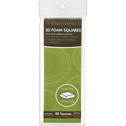 Thermoweb 1/2 Inch Foam Squares - 88PK/White