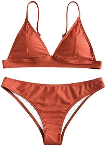 Padded Bikini Set Triangle Bathing Two Pieces Swimsuit